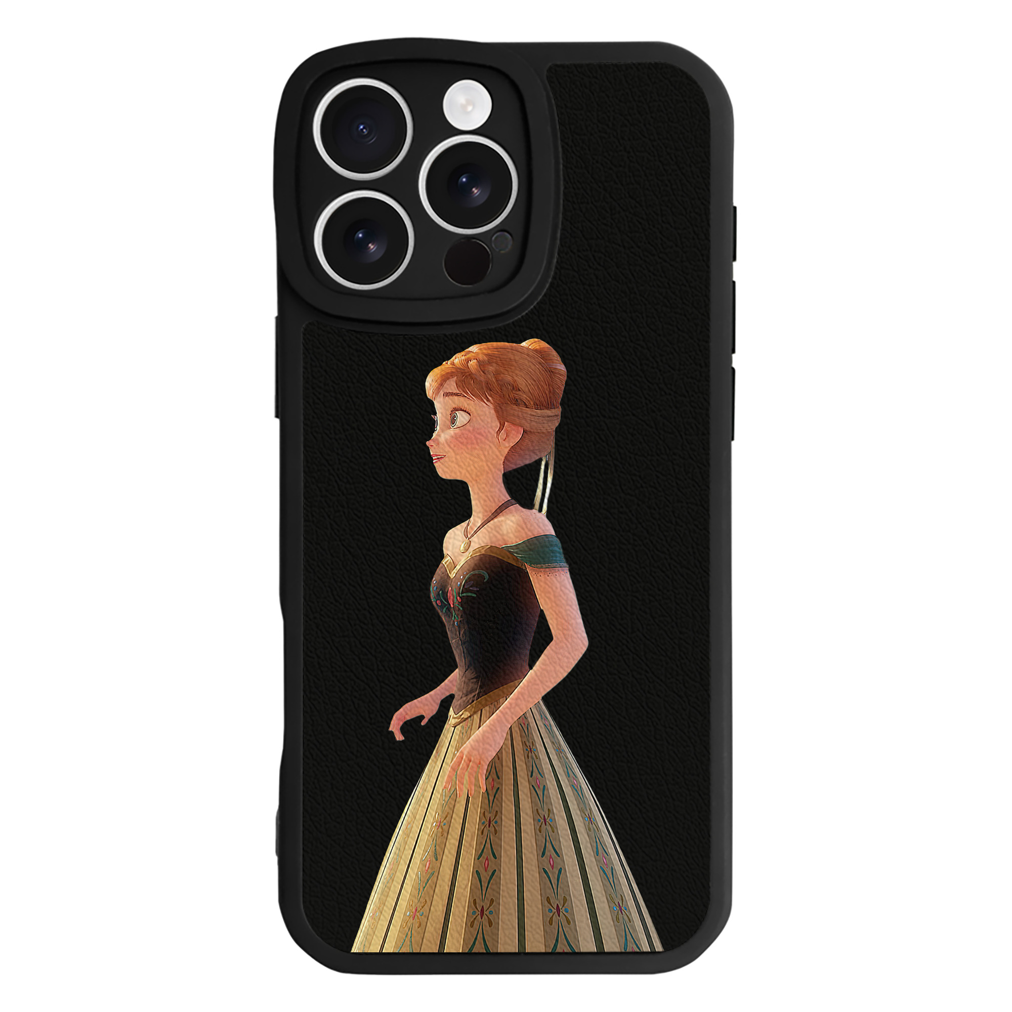 （画像用） アナと雪の女王 アンナ エルサ Frozen Anna Elsa 【iPhone 16シリーズ対応】シリコンスマホケース（レザー調） 材質：シリコン